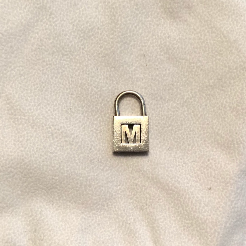 RARE Tiffany & Co. "M” Padlock Charm Pendant